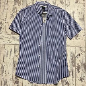 Stripped shirtsleeve button down H&M